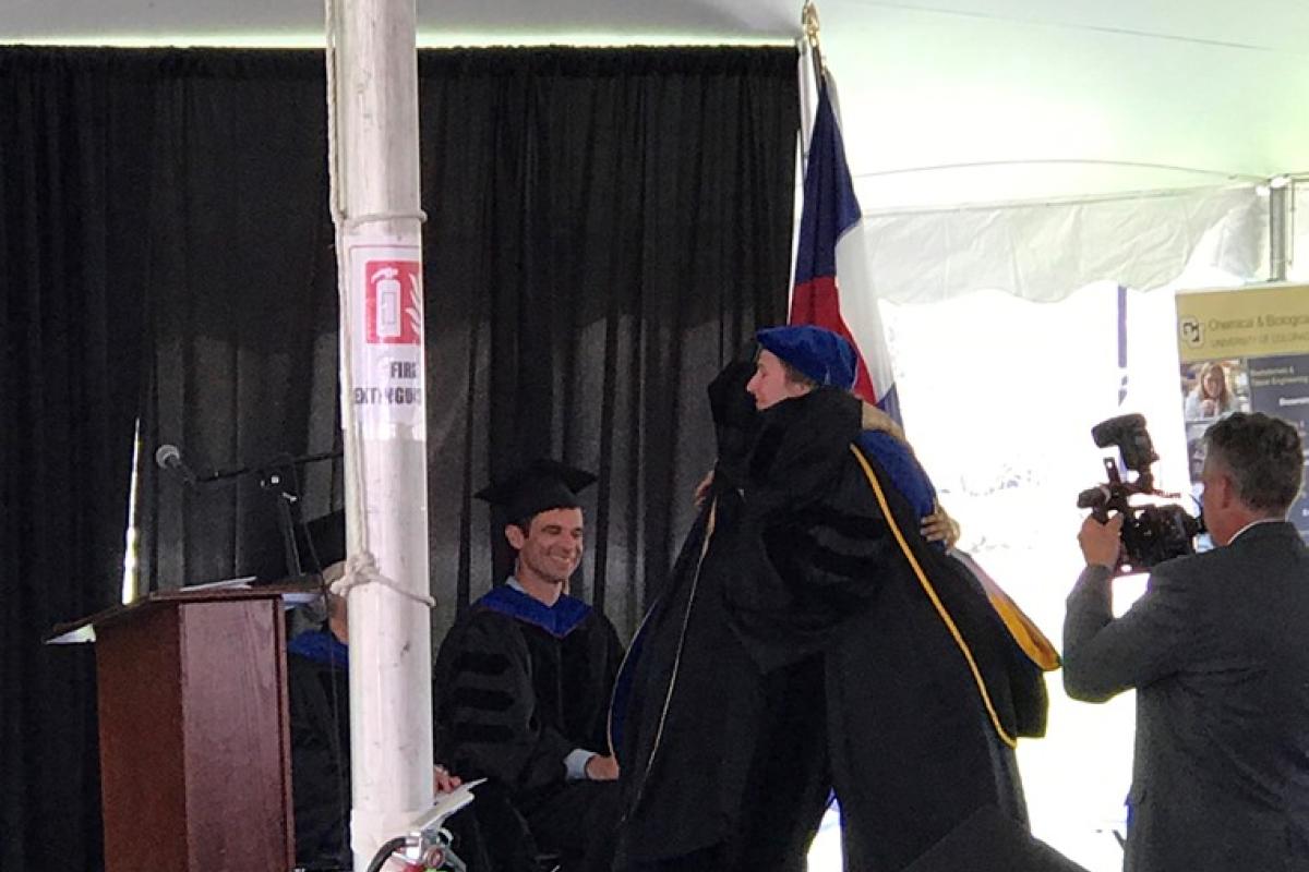 Colleen's graduation ceremony
