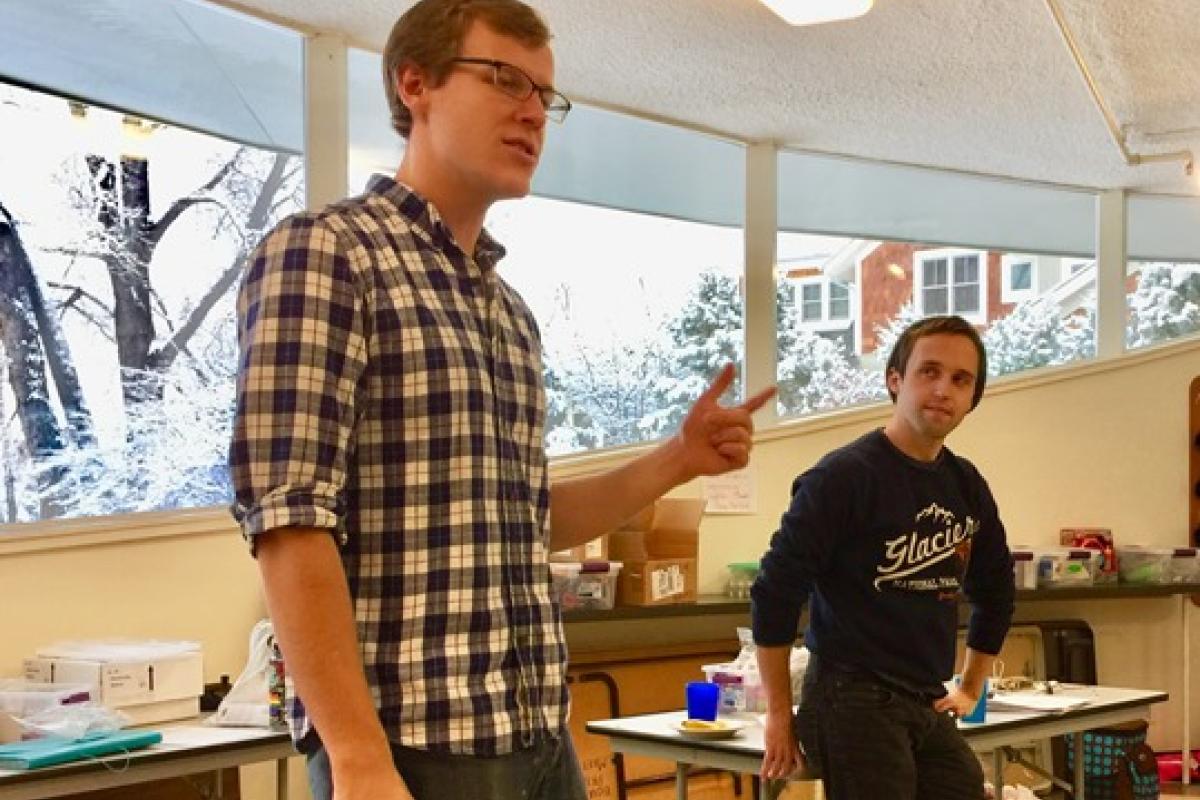 Tom at an outreach event
