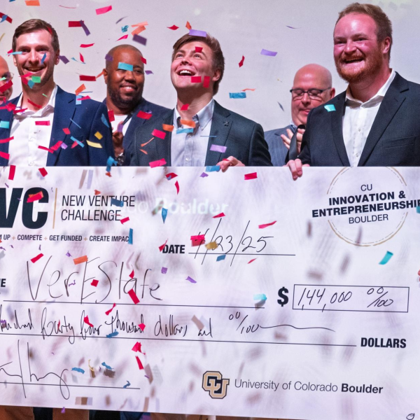 Winning team at 2025 NVC Finals poses with check