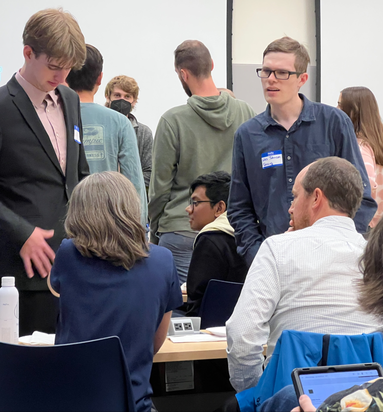 Attendees network at CU Boulder's Sandia Day