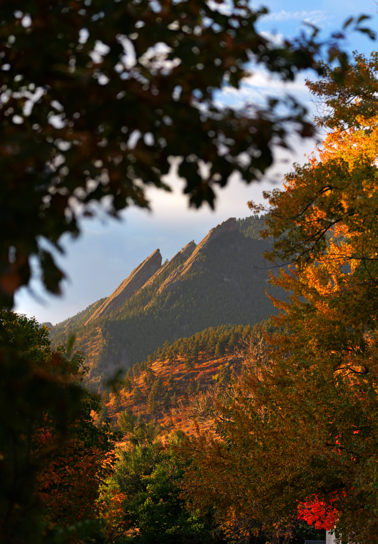 The Flatirons in fall