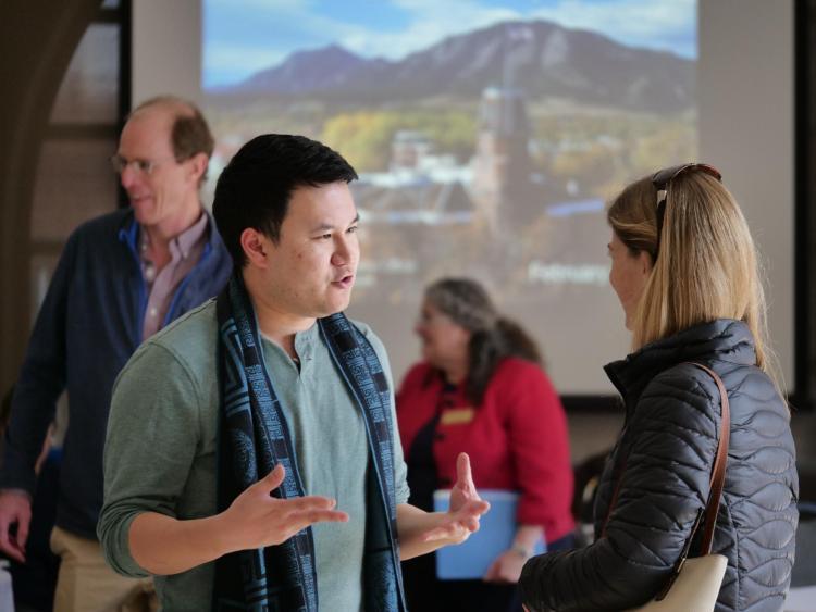 Event participants in conversation at the RIO NSF CAREER Commit-to-Submit Program Kickoff Workshop.