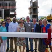 Aerospace building construction celebrates topping out