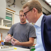 CU Boulder and Sen. Michael Bennet celebrate quantum hub news, hear from students