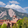 Aerial scenic view of CU Boulder campus
