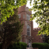 Campus spring scenic of Macky Auditorium