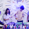 Three students painting at Startup Hub