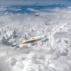 Bullet-shaped interceptors defend the United States against attacking hypersonic weapons in an artist’s concept.