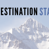destination startup logo with mountain