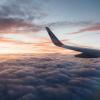 airplane in the clouds