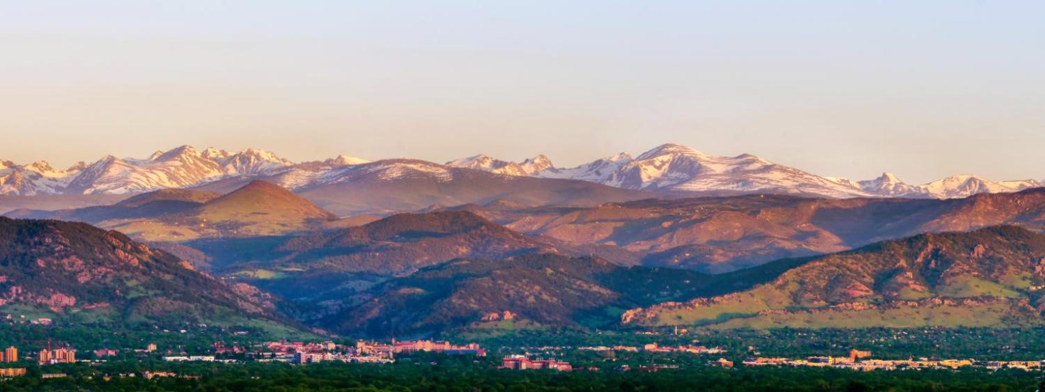 Scenic view of CU Boulder