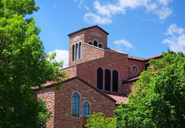 Main campus building during the summertime