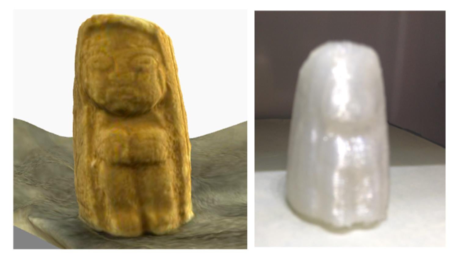3D image and print of figurine.
