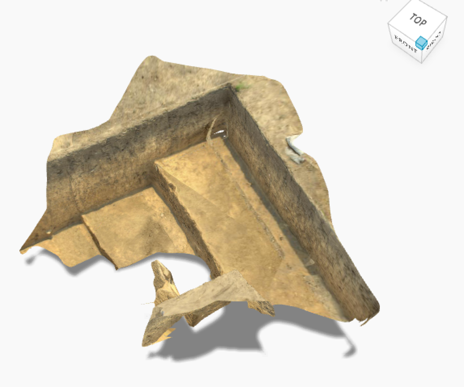 Photogrammetry of excavation site at Rio Viejo Acropolis. / Fotogrametría de excavaciones en la acrópolis de Río Viejo.