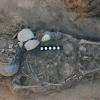 Plan view of B9-I11 child burial. / Vista de planta del entierro infantil B9-I11.