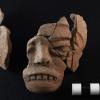 Partially reconstructed probable effigy vessel from LC12 G-F16 domestic context associated with Structure 2 (probable house). / Posible vasija efigie parcialmente reconstruida del contexto doméstico LC12 G-F16 asociado con la Estructura 2 (probablemente una casa).