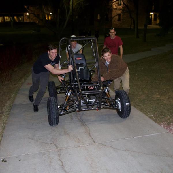 Pushing the rolling chassis