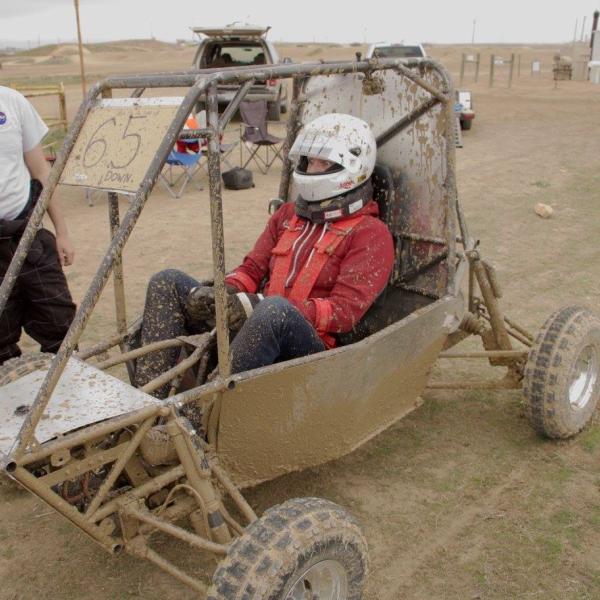 Bryan after his test laps