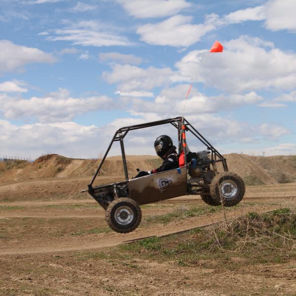 Testing the car on jumps