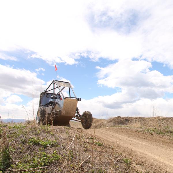 Car practicing hill climbs