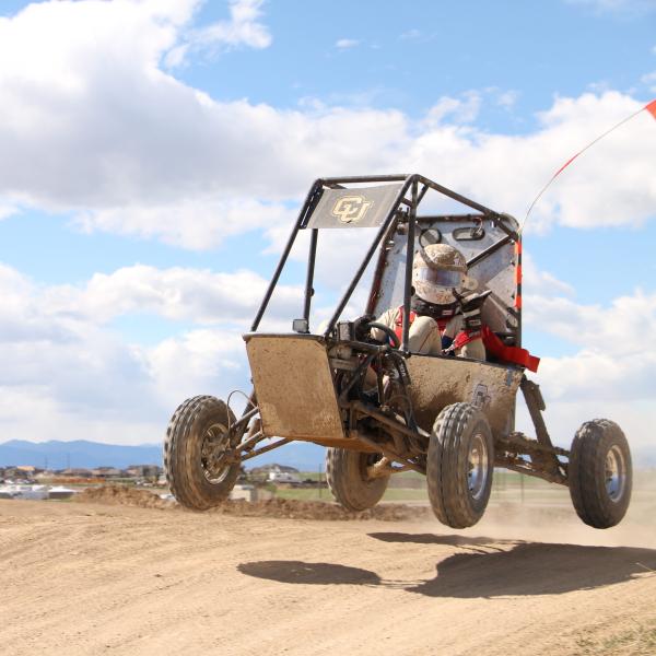 Bill relaxes as he jumps the car