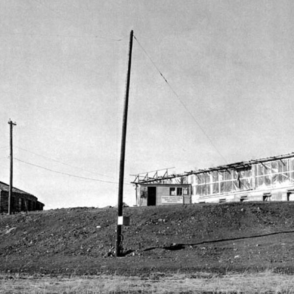 Construction of Next-Door High Altitude Observatory Offices (now CDSS building) (1959) Photo credit University of Colorado Norlin Library Archives