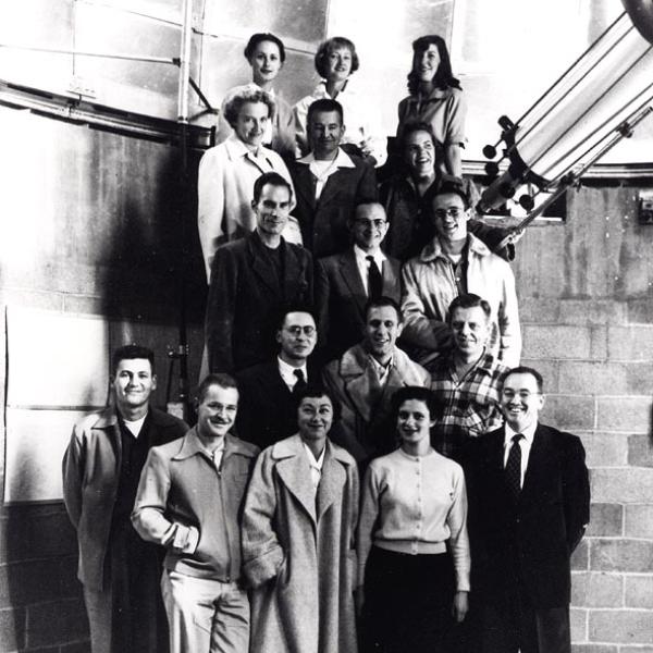 First HAO Staff at Sommers-Bausch Observatory (founder Walt Roberts at front right) (1954) Photo credit National Center for Atmospheric Research