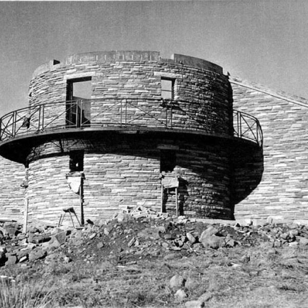 Original South-Facing Wall (new addition added here in 1981) (1951) Photo credit University of Colorado Norlin Library Archives