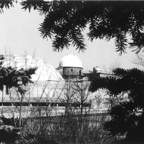 The Domes of Observatory Hill (Fiske Planetarium and Sommers-Bausch Observatory, HAO) (1975) Photo credit Gary Emerson, LASP