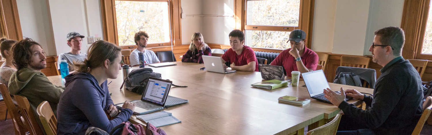 Professor and students in the classroom