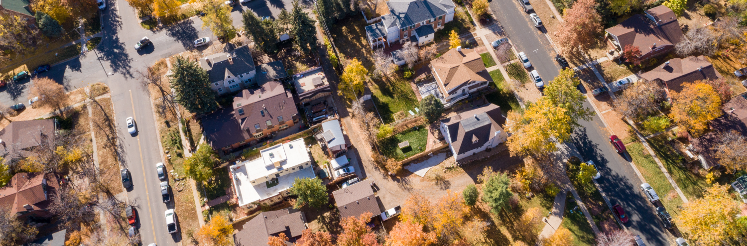 University Hill neighborhood from above.
