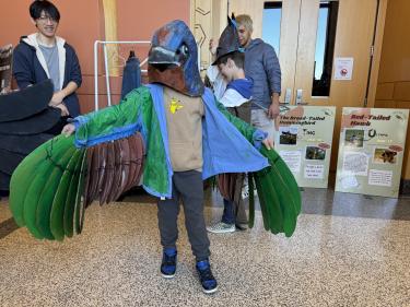 STEAMfest attendee wearing bird costume