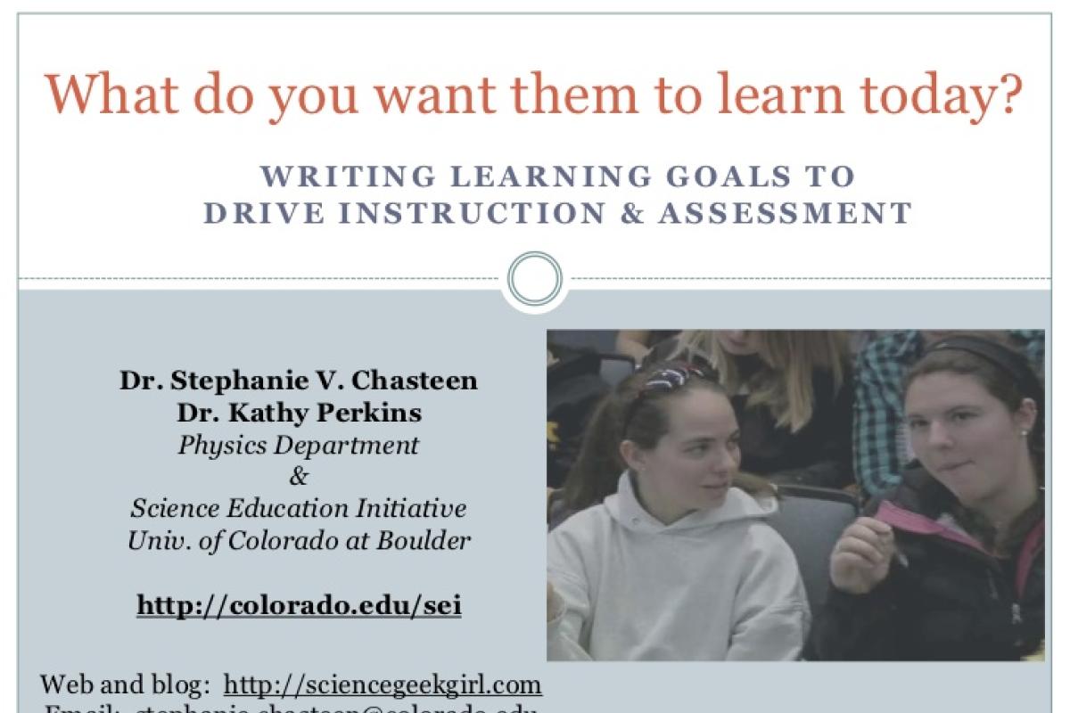What do you want them to learn today