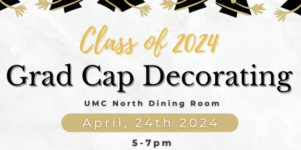 Grad Cap Decorating Event Poster