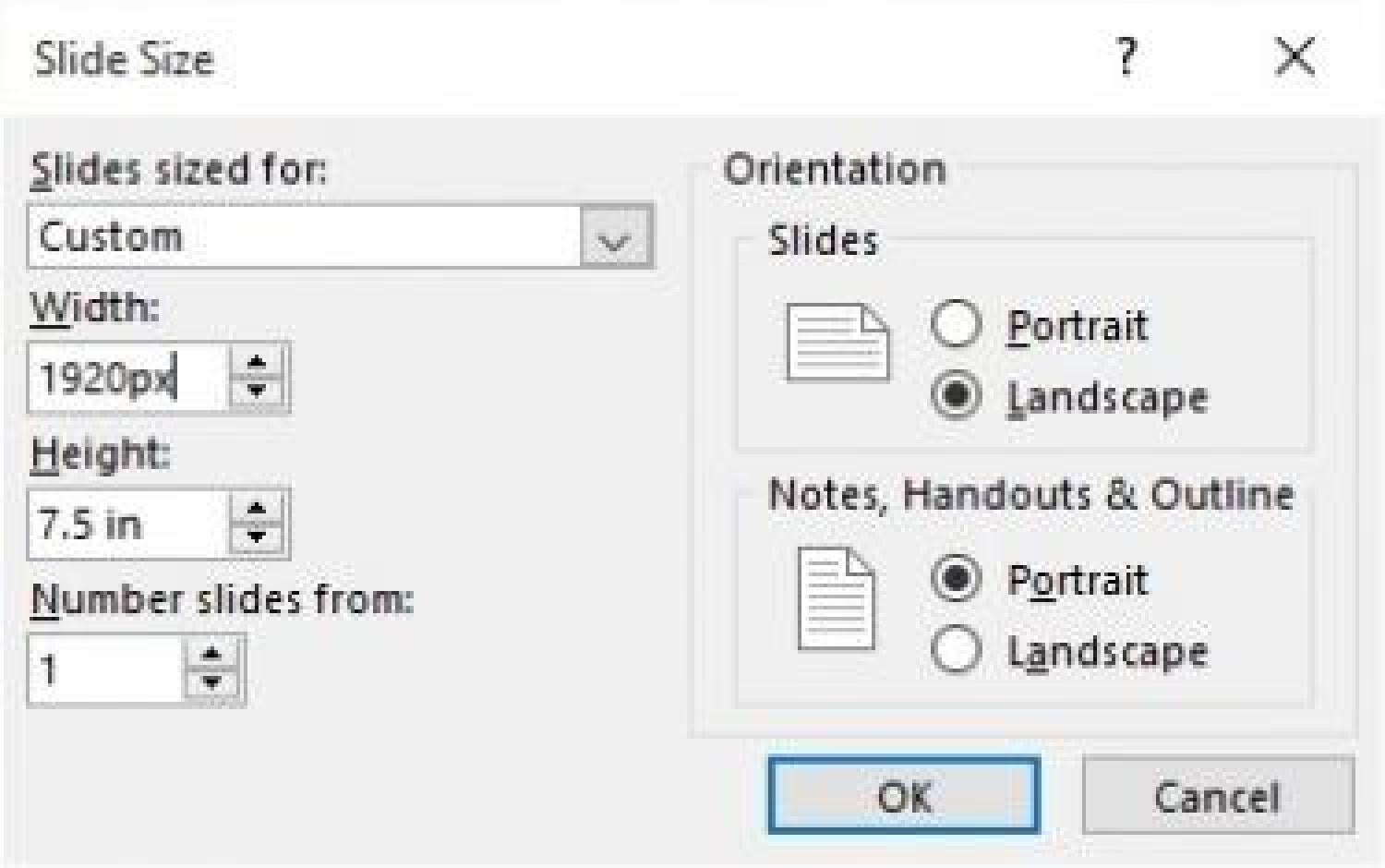 Slide dimensions set to 1920 x 1080