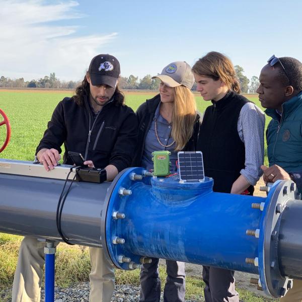 Researchers work on a project to develop a blockchain and sensor platform for groundwater conservation in California