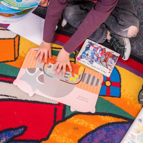Kindergarten student in class