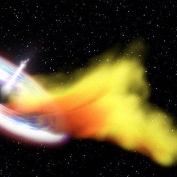 Burping black hole