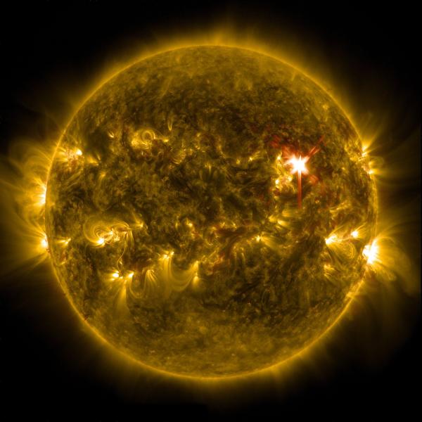 Solar storms on sun