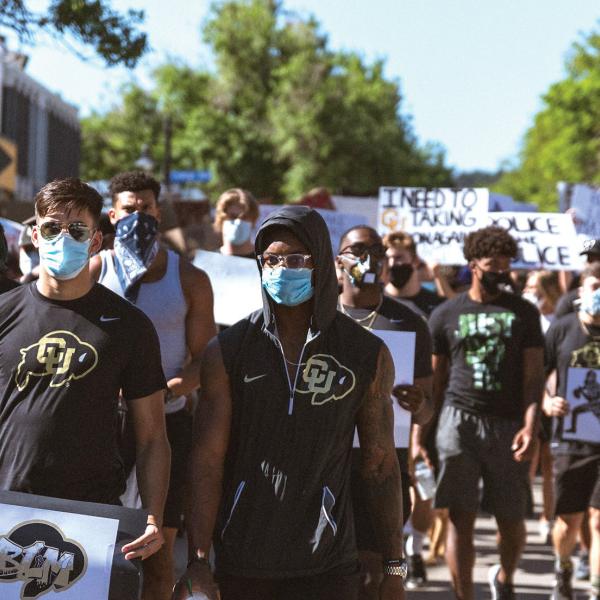 Black Lives Matter CU Buffs march