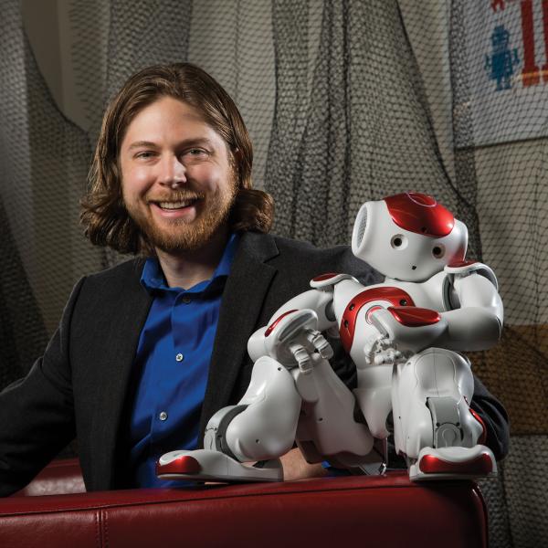 Dan Szafir with robot