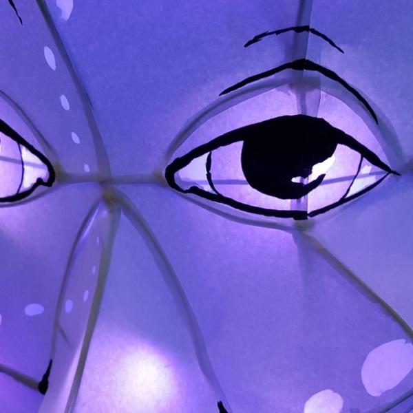 Closeup of Lila Finch's lantern