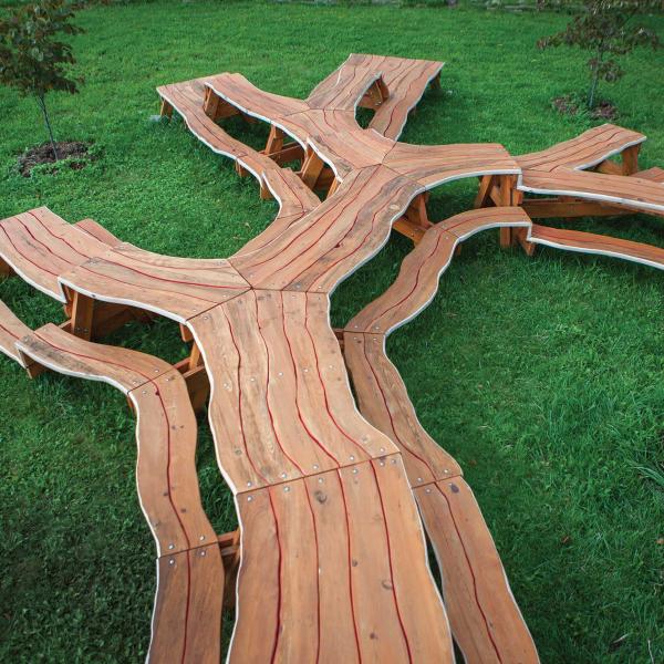 Tree-inspired picnic table