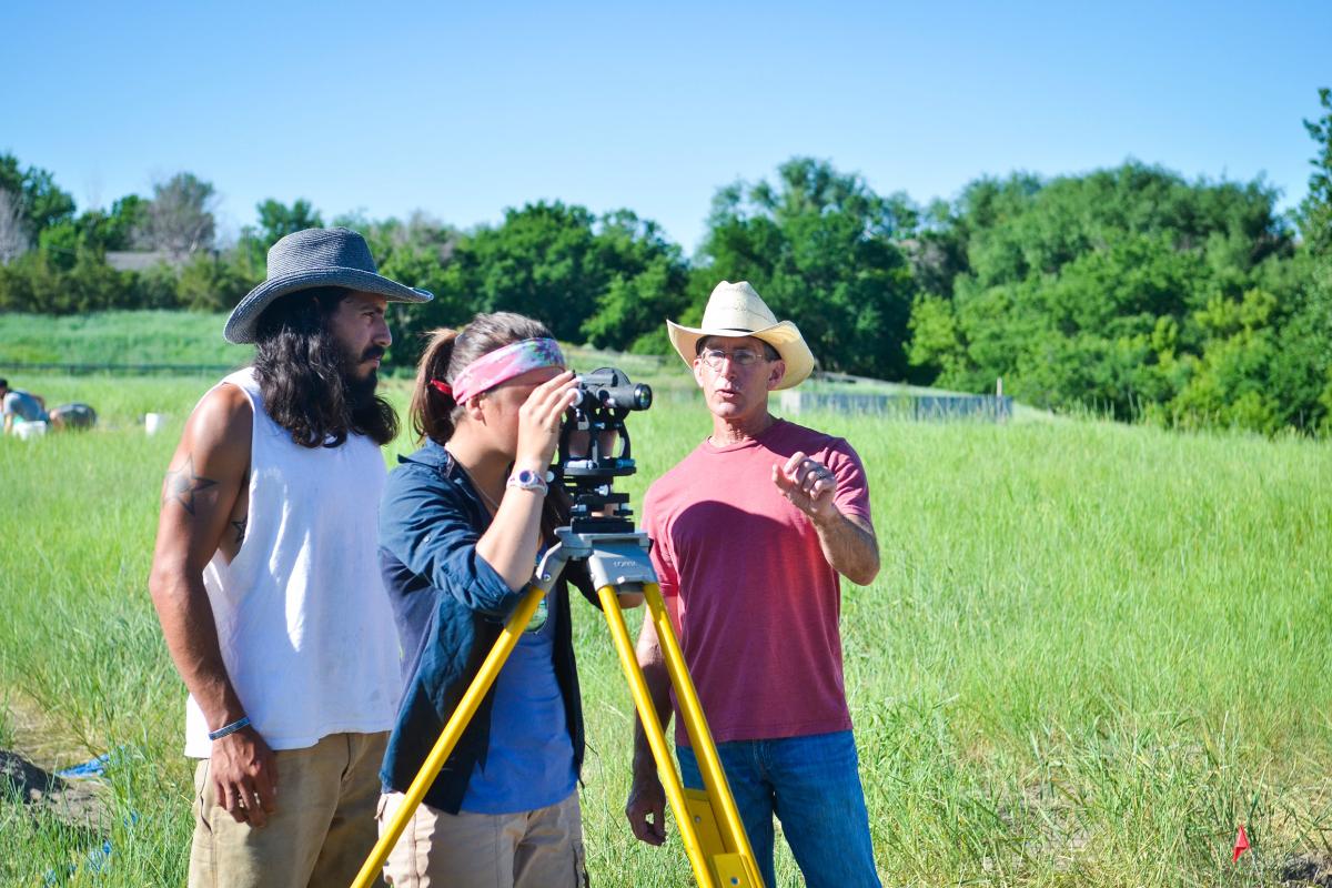 Anthropology professors in the field