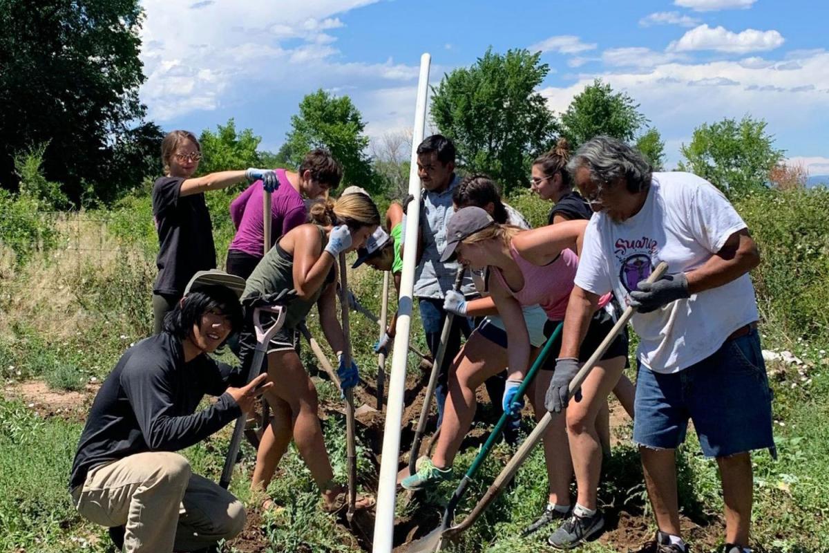 Student leadership experience with irrigation