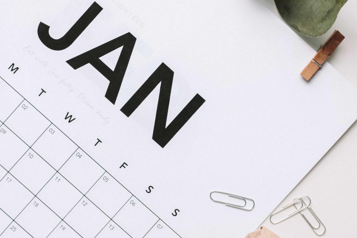 Calendar month of January