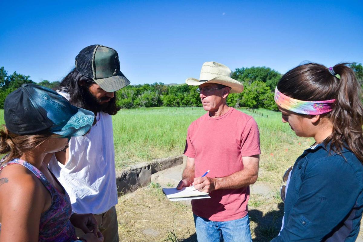 Anthropology class in the field