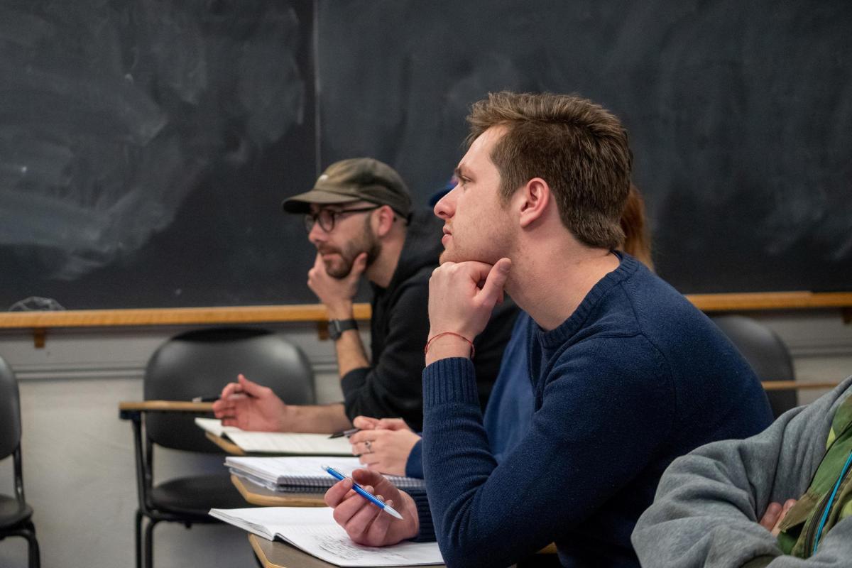 Students listening to class lecture