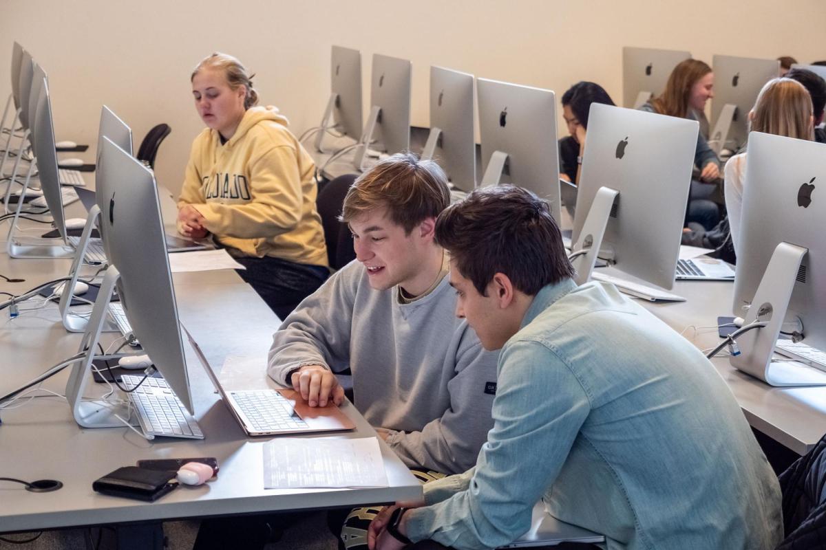 Students in computer lab