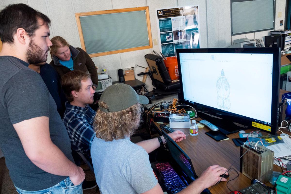 Engineering students in class